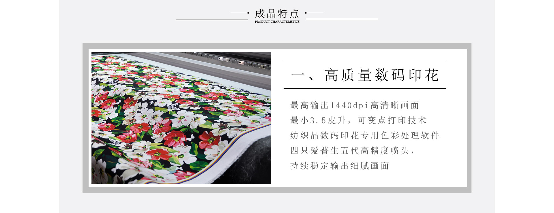 黑邁E-Press高速度導(dǎo)帶式紡織數(shù)碼印花機(jī)